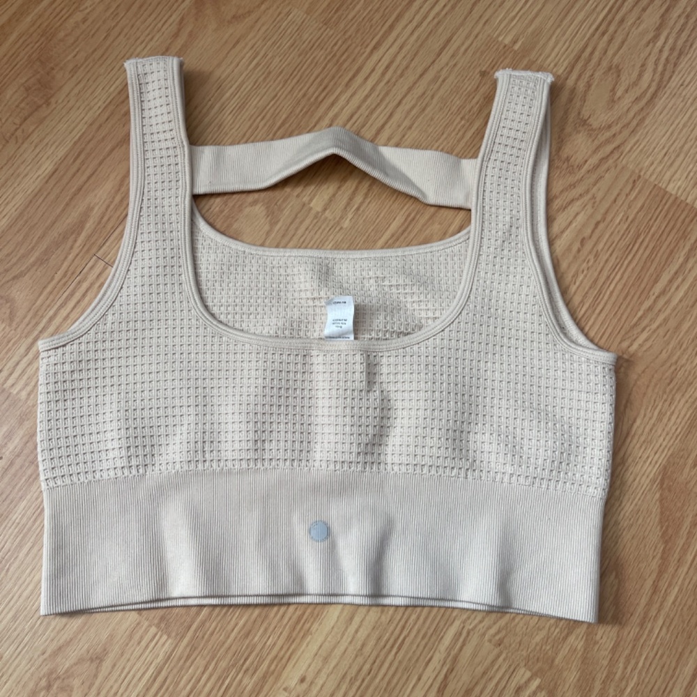 Yogalicious Bundle of Two Cropped Athletic Waffle Knit Work Out Tops Size Large - Picture 6 of 7